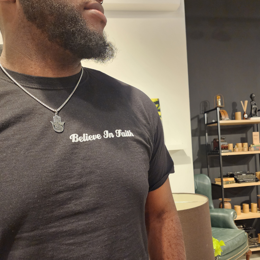 Believe in Faith Black Tshirt - ManiMadness