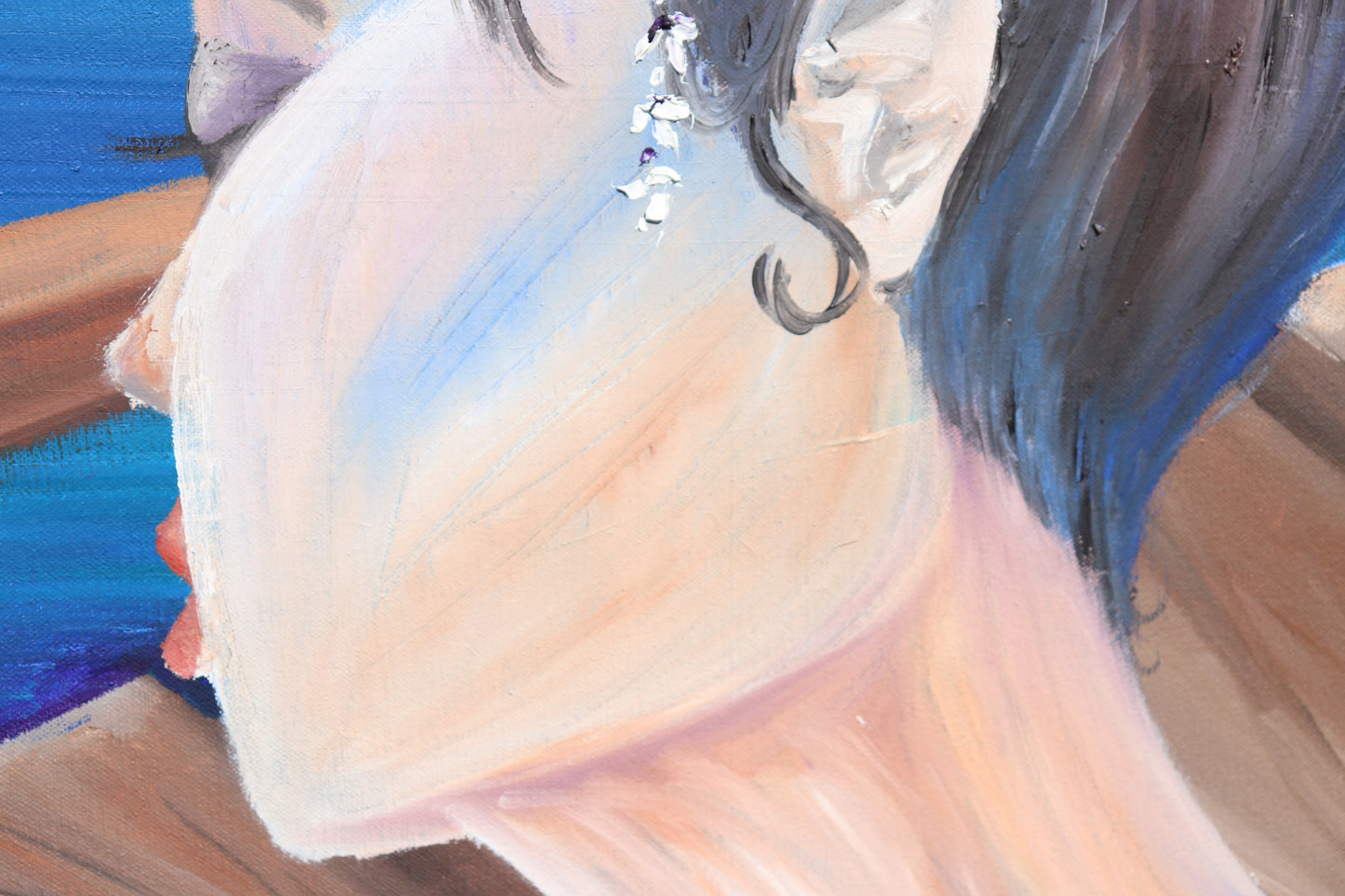 Looking Past the Cherry Blossoms Painting - ManiMadness