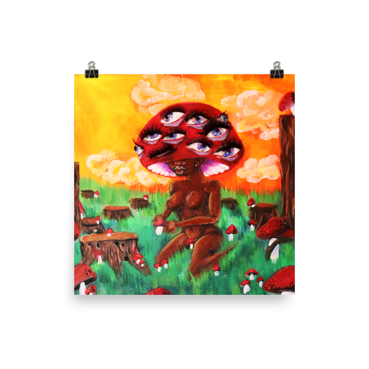 Mushroom Lady Print - ManiMadness