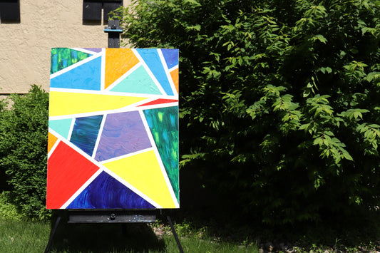 Textured Blocks Painting - ManiMadness